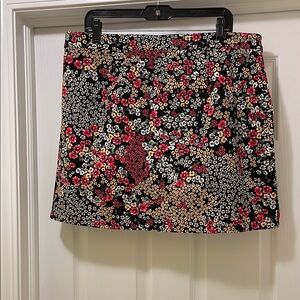 Rafaella Red and Black Floral Skort for Casual Wear